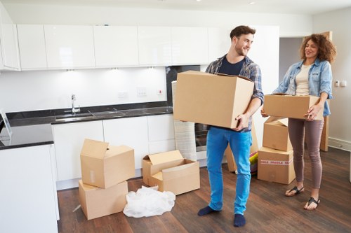 Local removals team handling a move in Hornsey