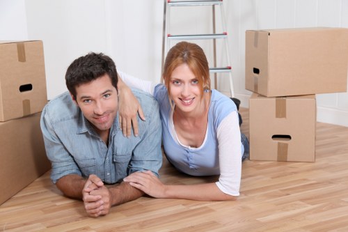 Packing and protecting furniture during a house removal in Hornsey