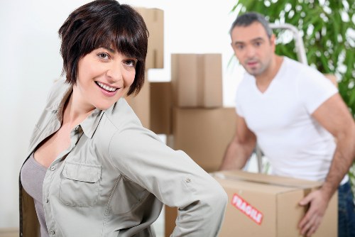 Local moving van helping with furniture and boxes in Hornsey